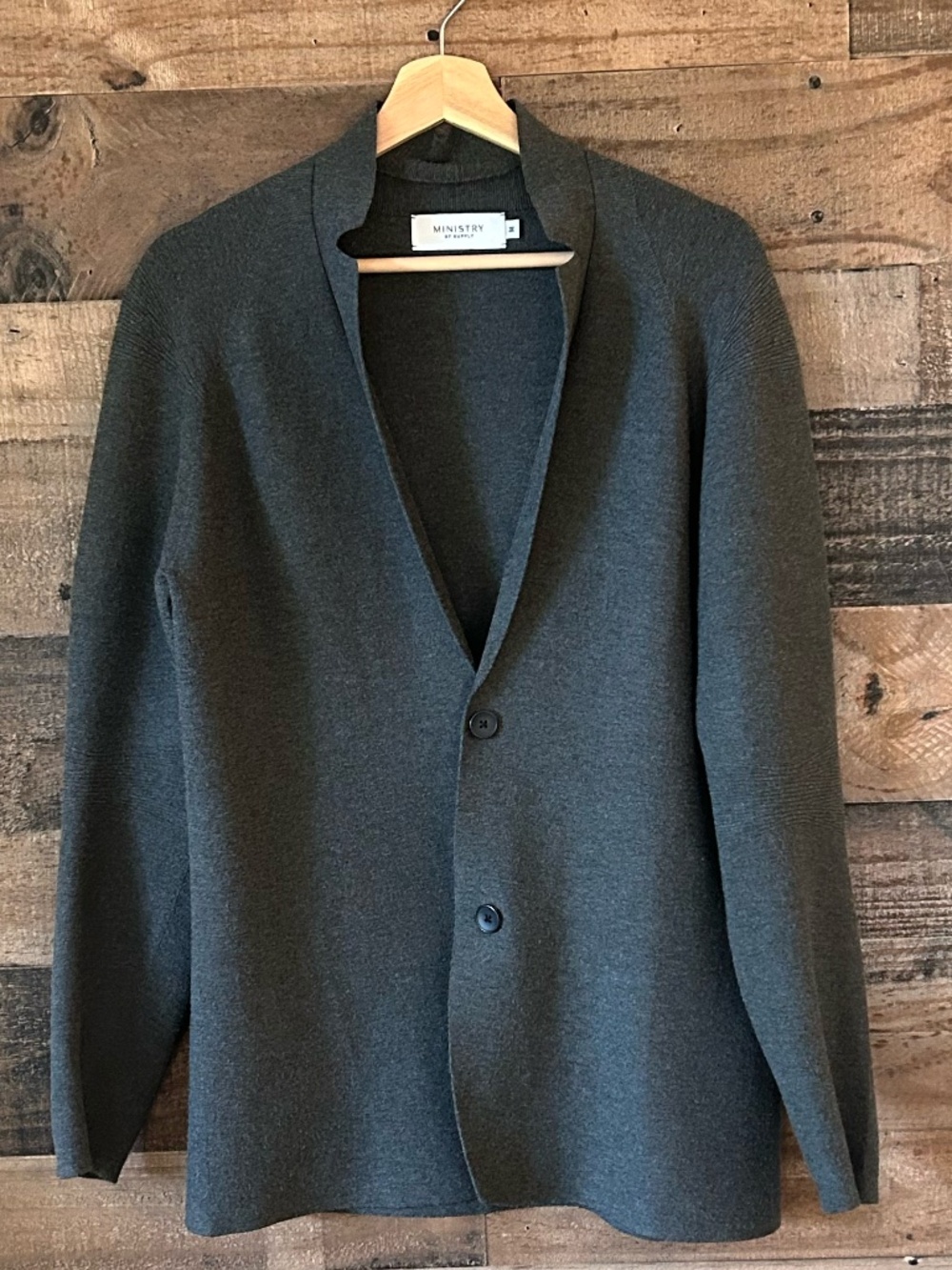 Ministry of Supply Atlas Gray Knit 3D Blazer Jacket Stretch Medium  EUC